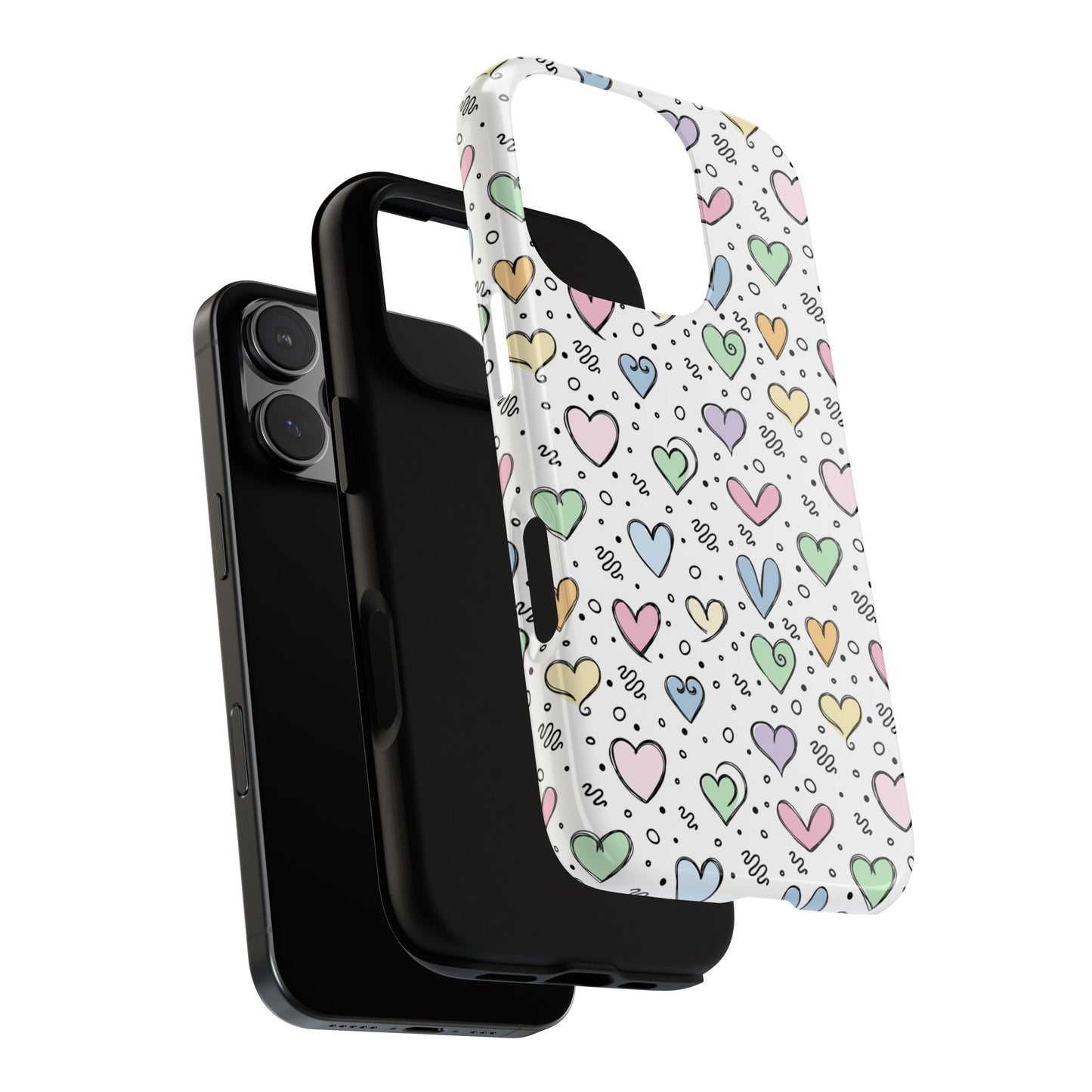 Doodle Hearts Tough Case