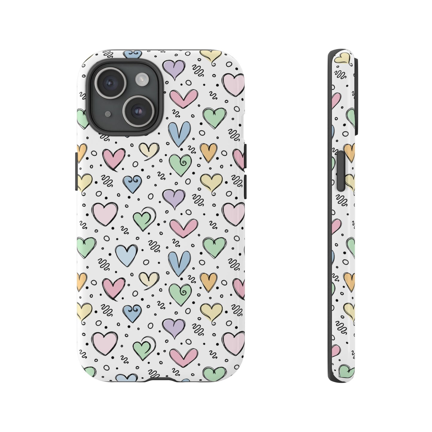 Doodle Hearts Tough Case