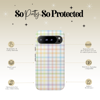 Rainbow Plaid Tough Case