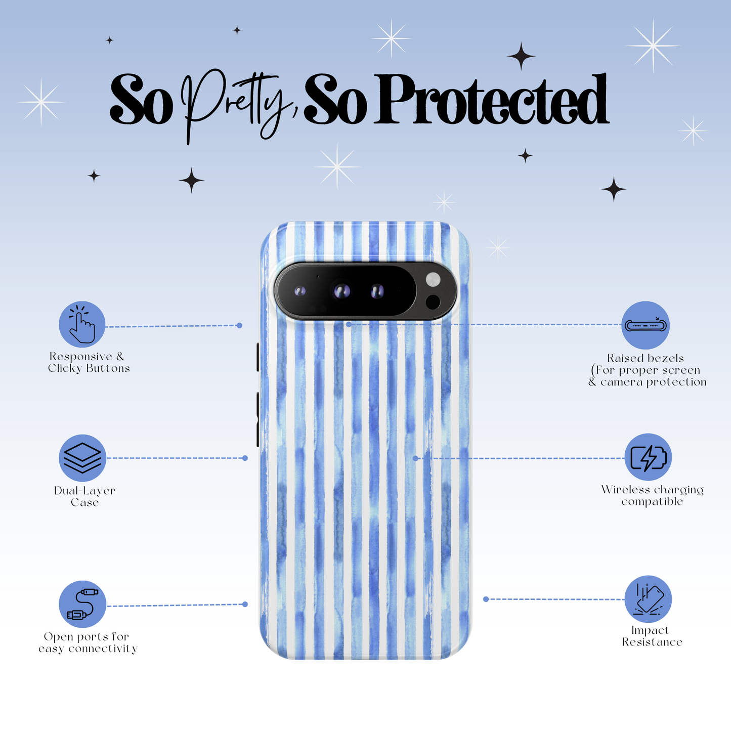 Ocean Breeze Stripes Tough Case
