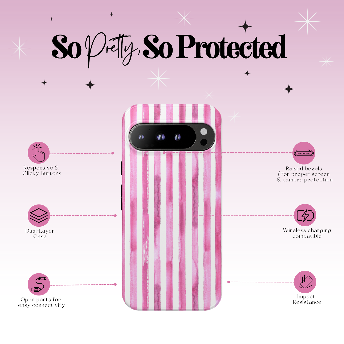 Cotton Candy Stripes Tough Case