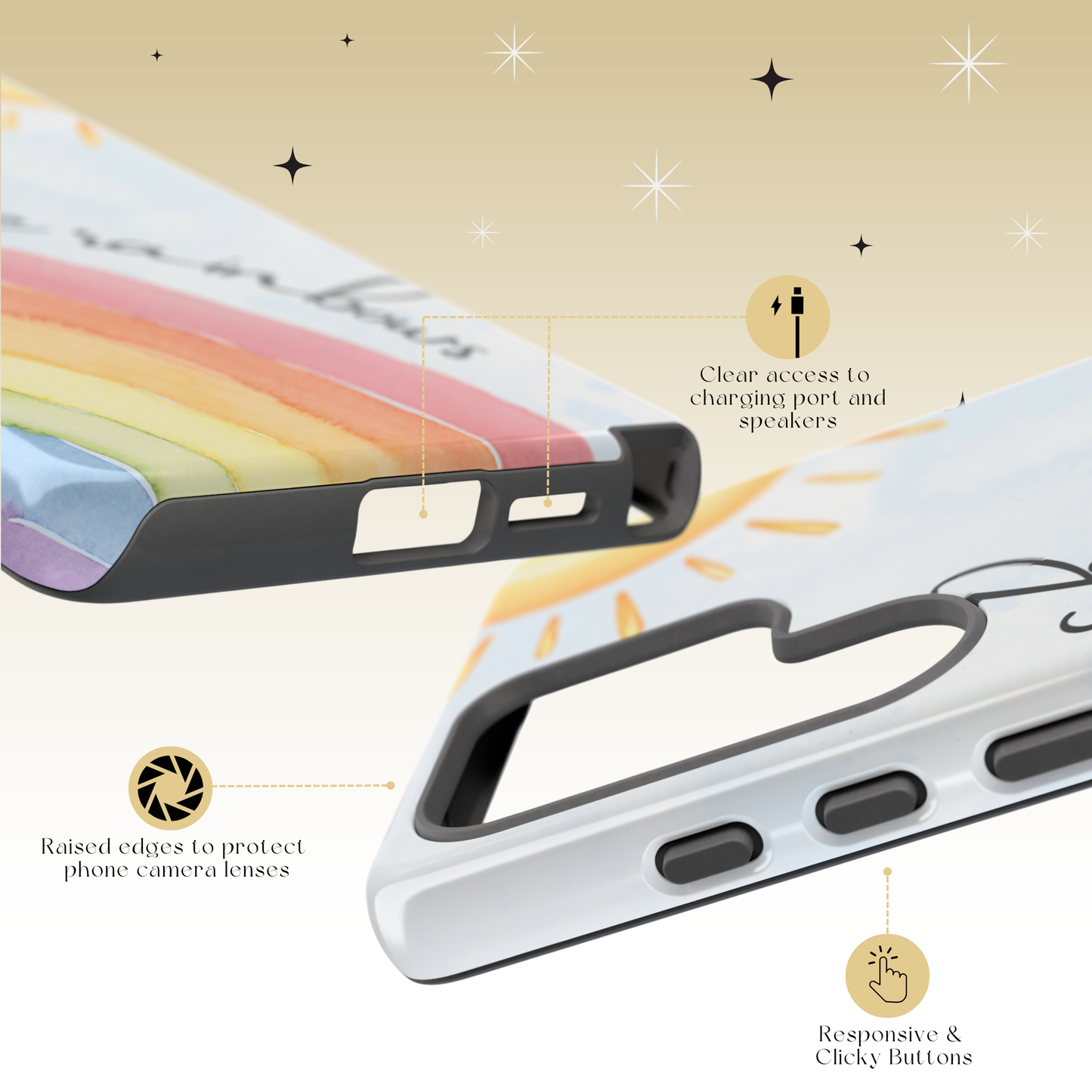 Rainbow Tide Tough Case