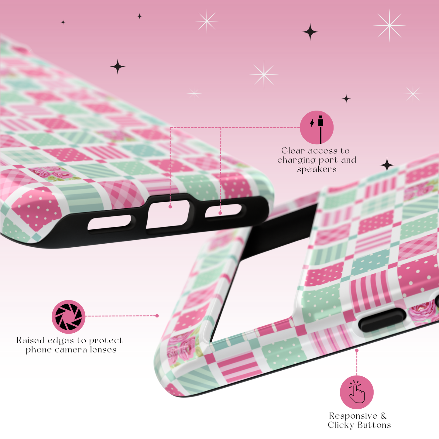 Quilted Rose Garden Tough Case