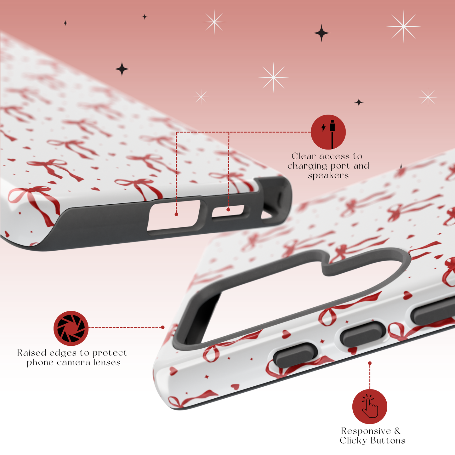 Cherry Bow Tough Case