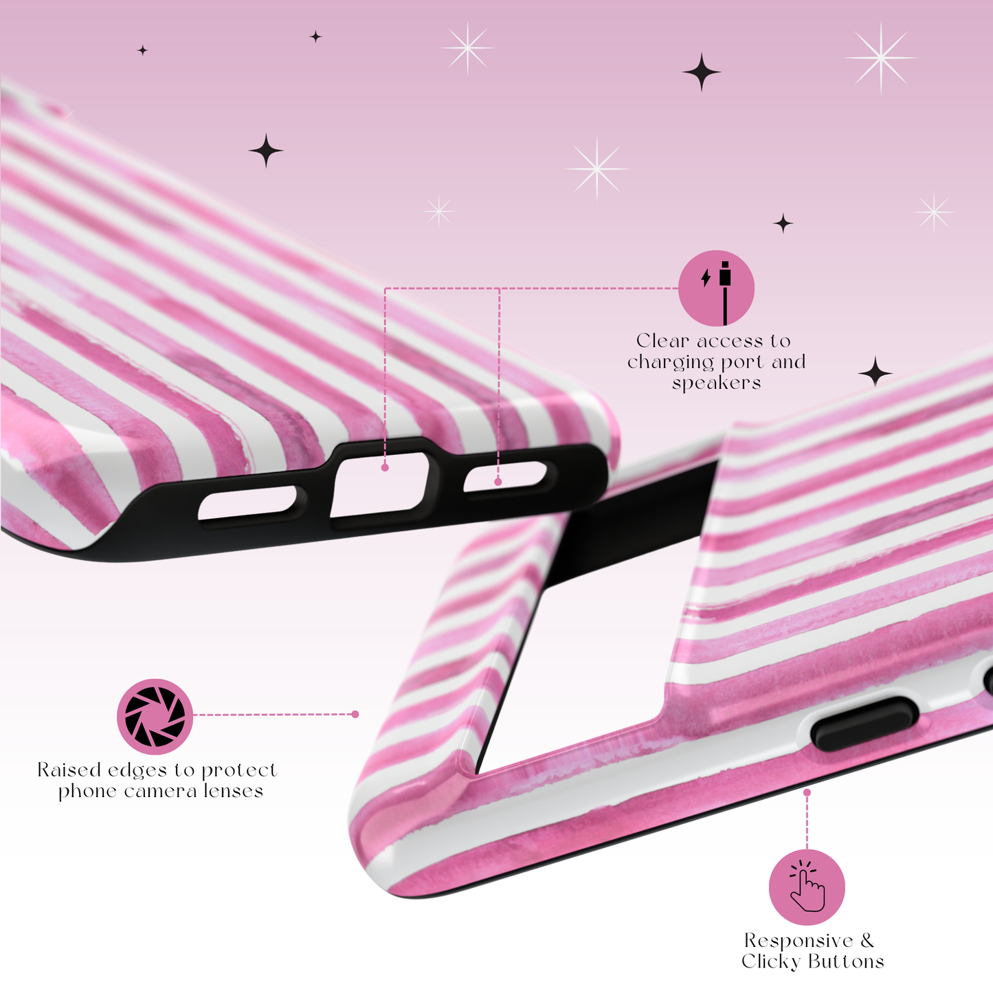 Cotton Candy Stripes Tough Case