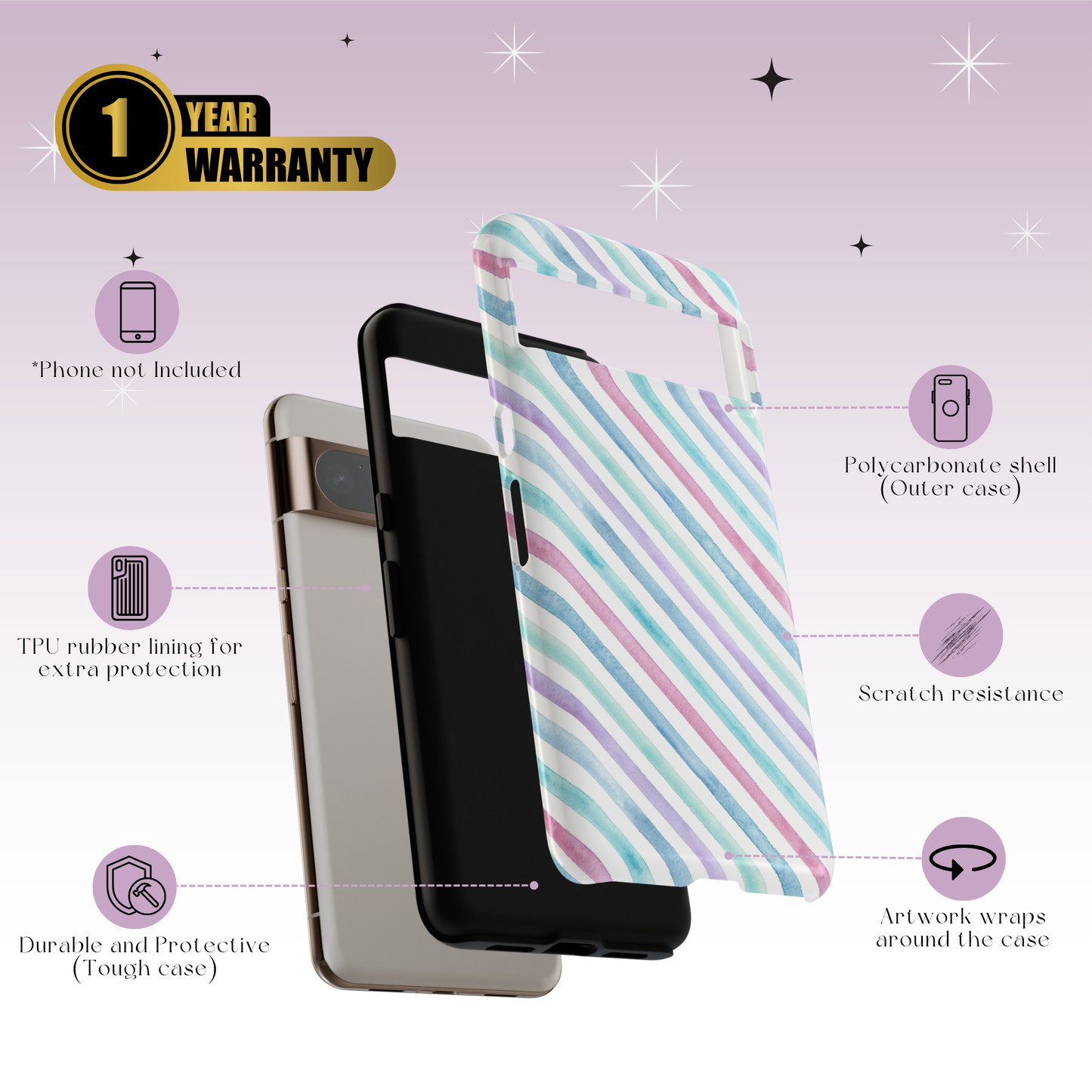 Pastel Ribbons Tough Case