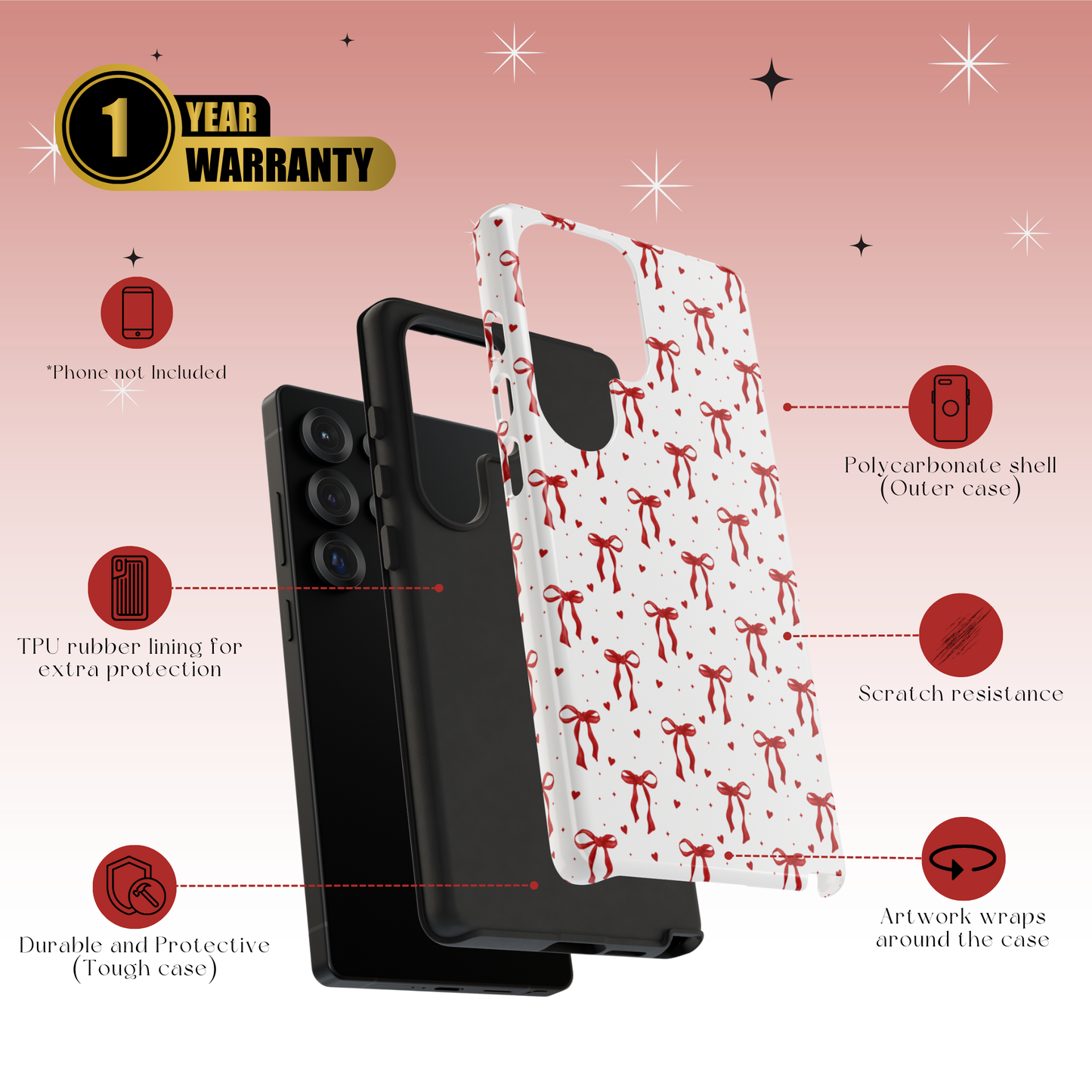 Cherry Bow Tough Case