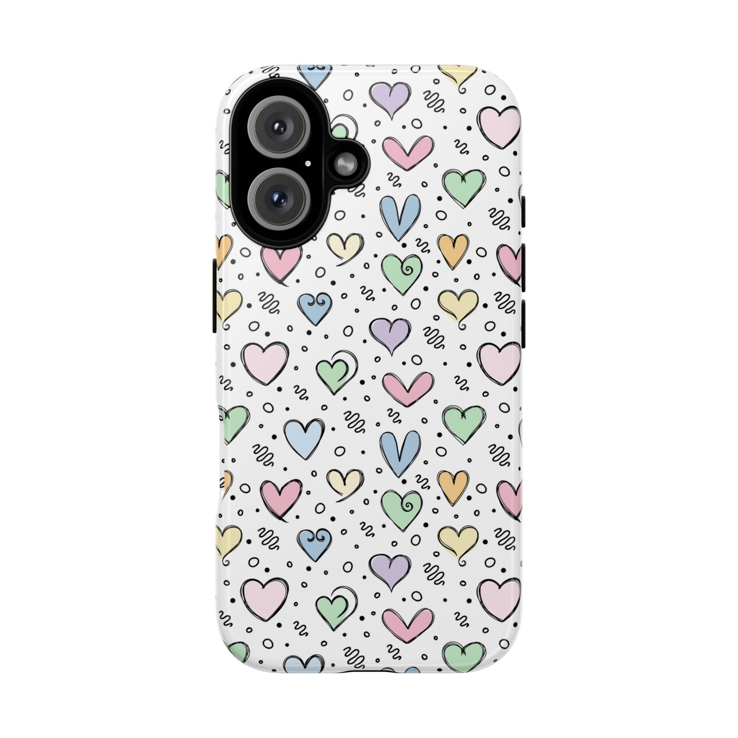Doodle Hearts Tough Case