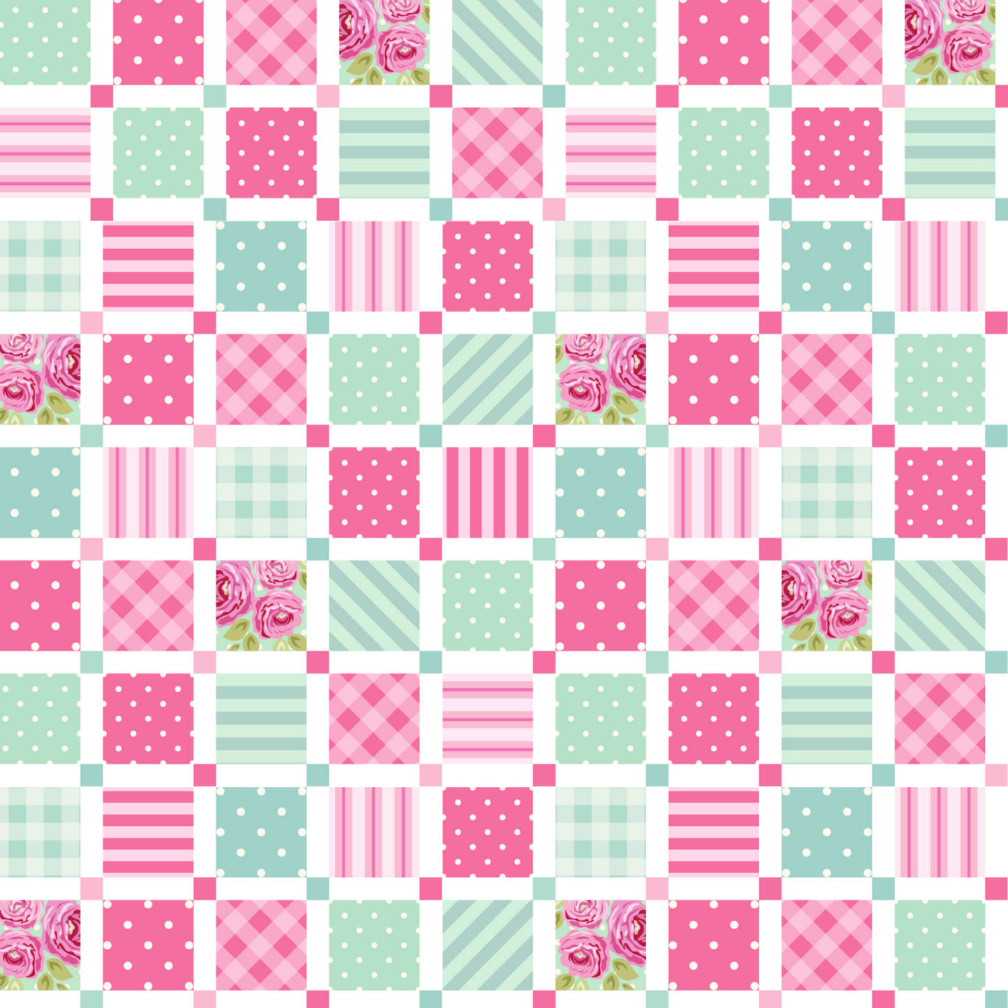 Quilted Rose Garden Tough Case
