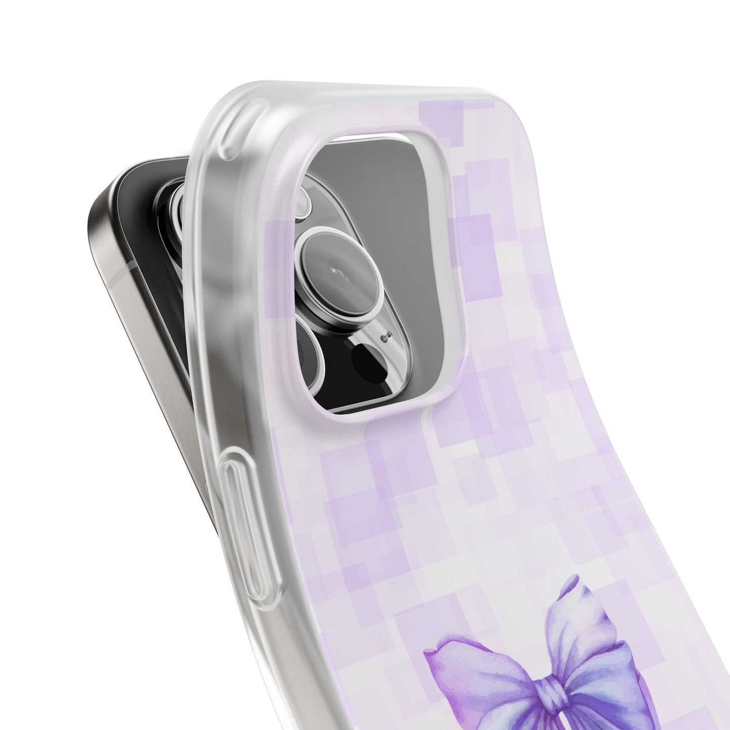 Lilac glitch flexi case