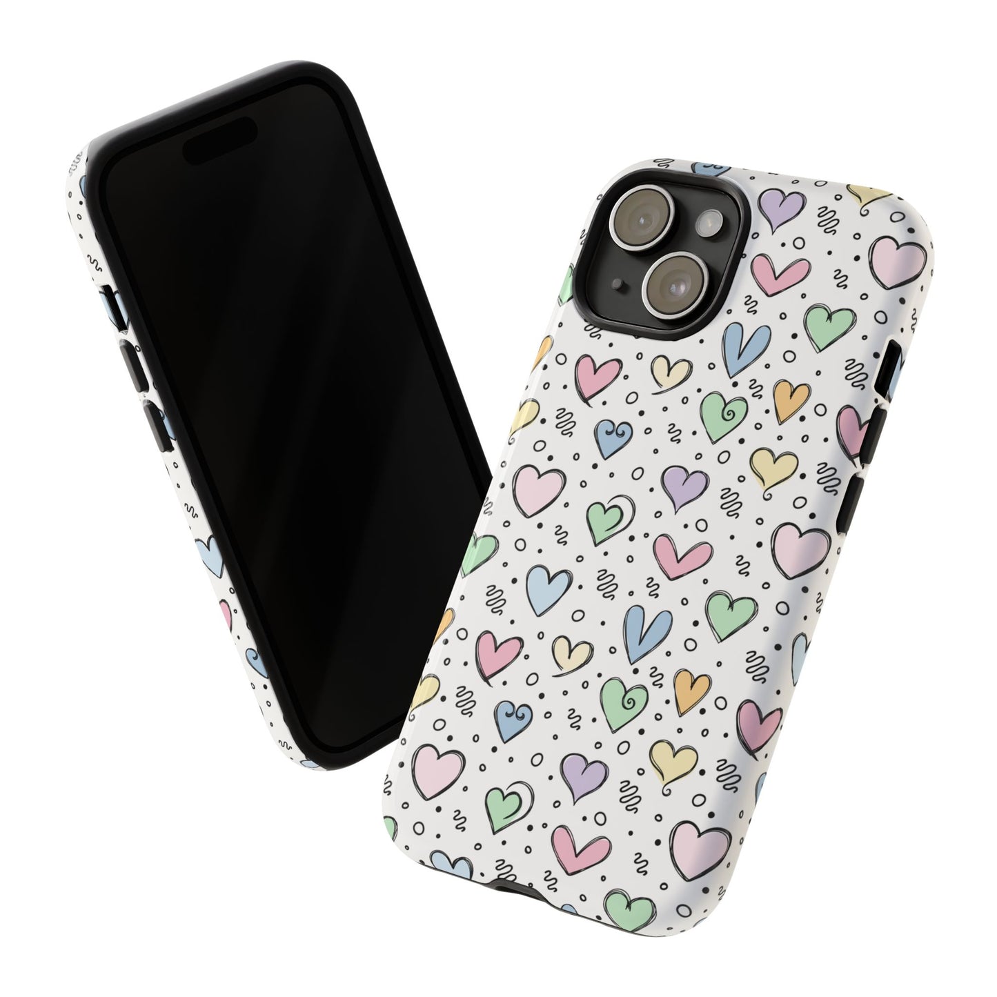 Doodle Hearts Tough Case