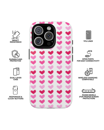 Heart Pattern Tough Case,