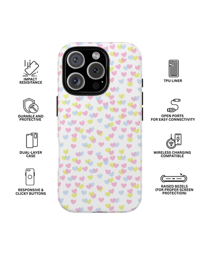 Pastel Hearts Tough case