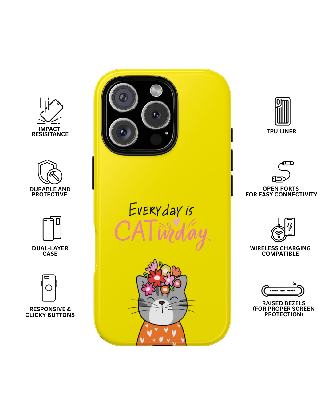 Cat-urday Tough Phone Case